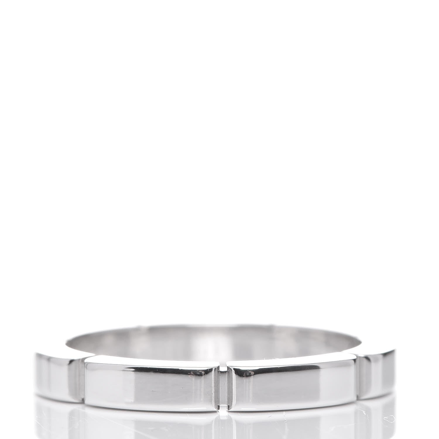 Cartier 18K White Gold Diamond Maillon Panthere Wedding Band Ring 50 5.25 3 of 6