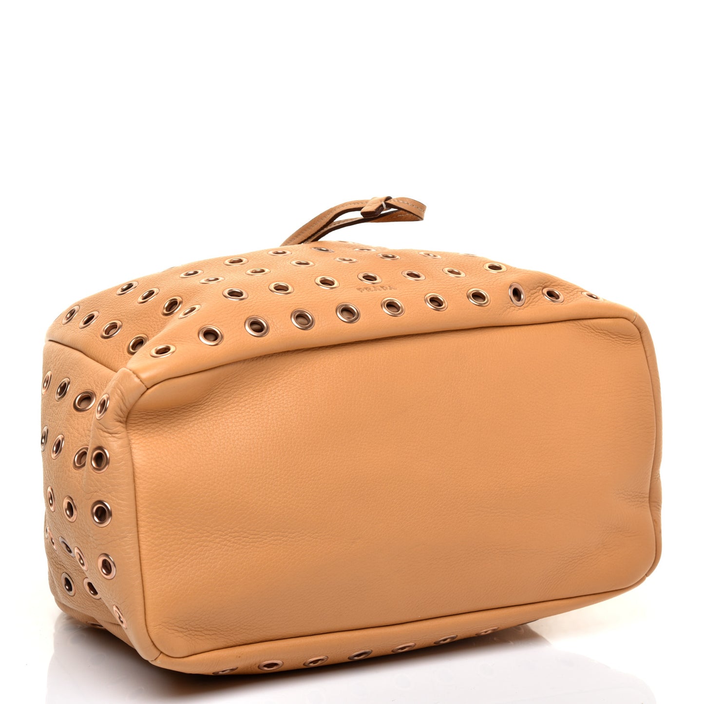 Daino Borchie Grommet Bucket Bag Miele