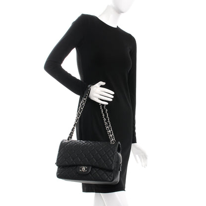 Chanel Caviar Quilted Jumbo Easy Flap Black 2 of 8