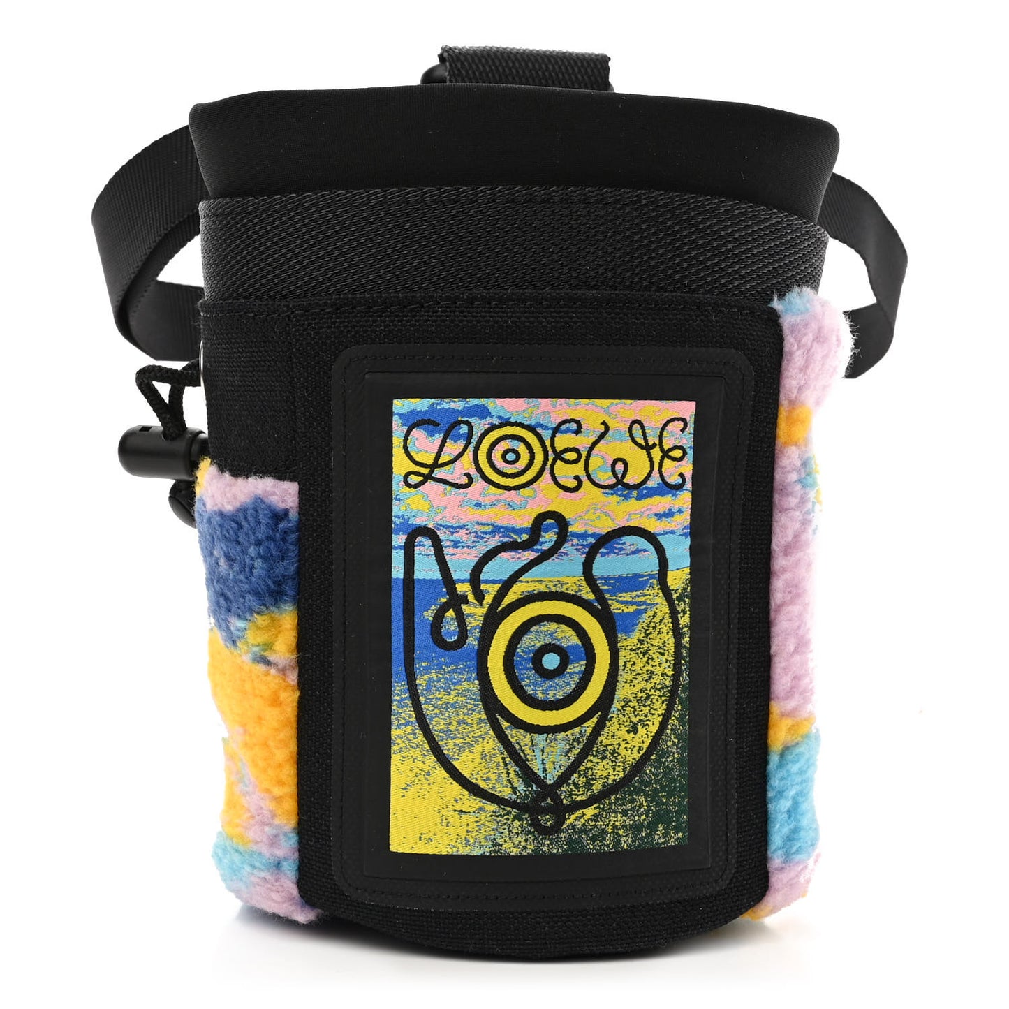 Neoprene Wool Camouflage Eye/LOEWE/Nature Chalk Drawstring Bag Black Multicolor