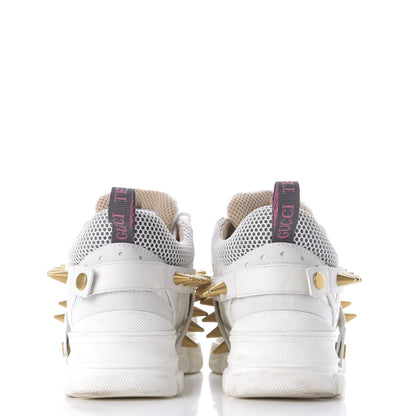 Gucci X SEGA Technical Canvas Calfskin Removable Studs Womens Flashtrek Sneakers 37 Great White 5 of 10