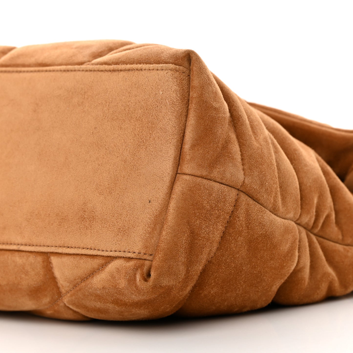 Suede Calfskin Quilted Medium Loulou Puffer Monogram Chain Satchel Cinnamon
