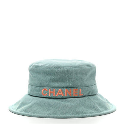 Chanel Denim Logo Bucket Hat S Light Blue 3 of 8