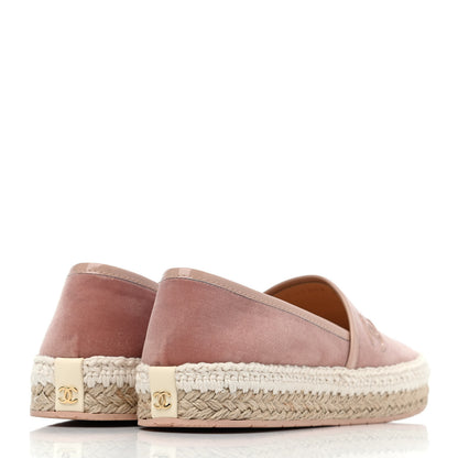 Chanel Velvet Patent CC Espadrilles 36 Pink 3 of 4
