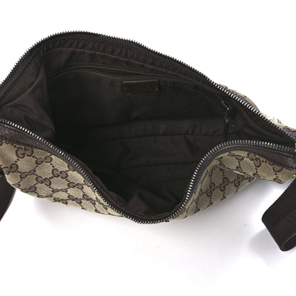 Gucci Monogram Medium Half Moon Hobo Dark Brown 4 of 12