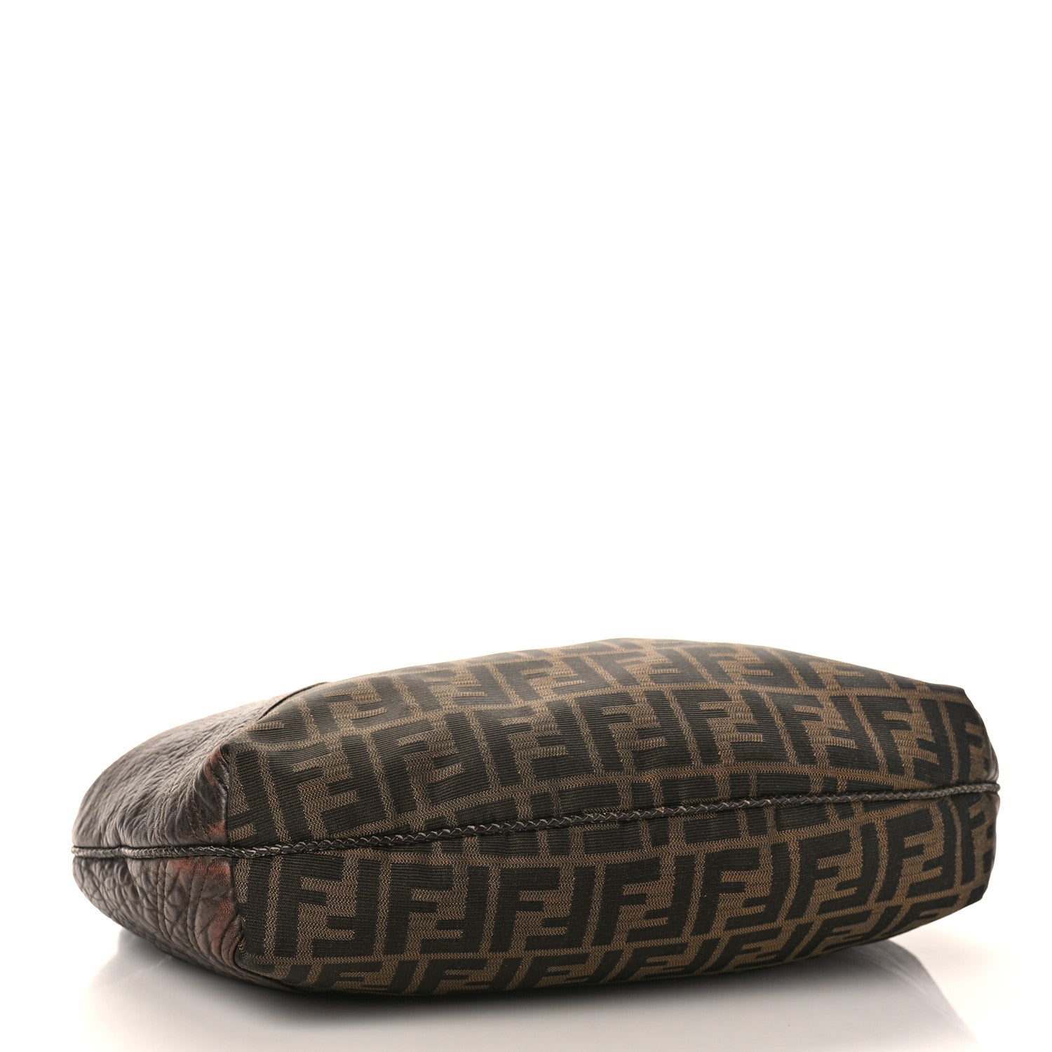 Fendi Zucca Nappa Nuvolata Vitello Tortuga Large Spy Hobo Tobacco Moro 4 of 13