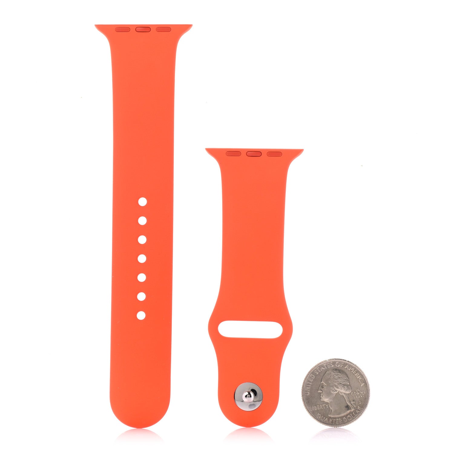 Hermes Silicone 42mm Apple Sports Watch Single Tour Band Orange 2 of 5