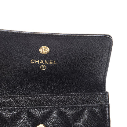 Chanel Caviar Quilted Boy Flap Card Holder Black 6 of 9