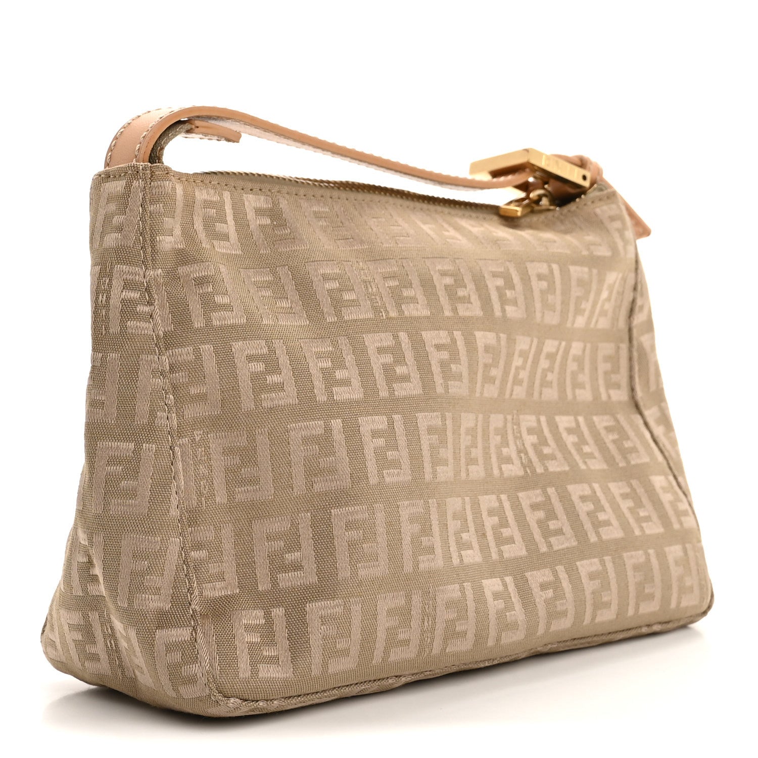 Fendi Zucchino Mini Pochette Beige Naturale 2 of 10