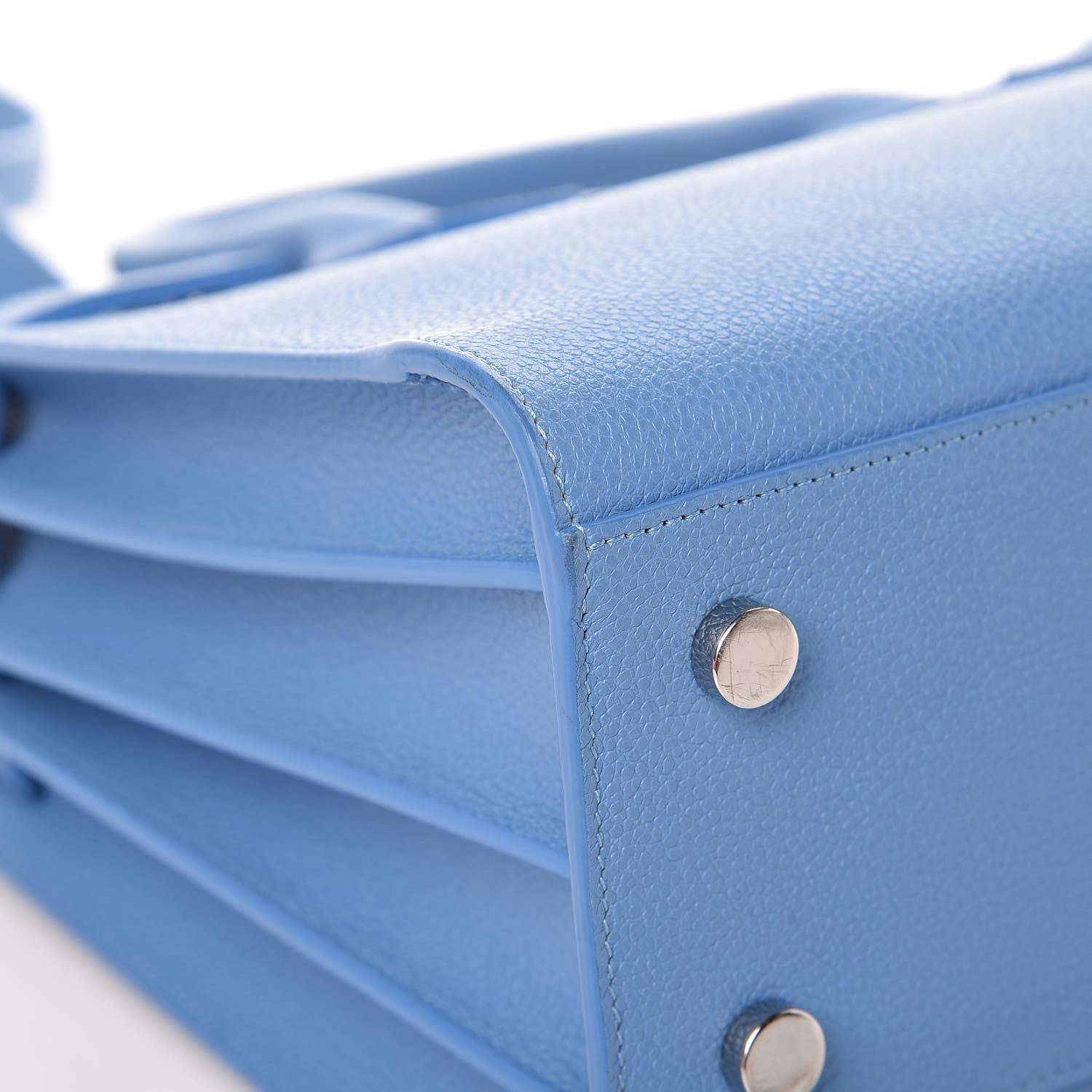 Saint Laurent Grained Calfskin Baby Sac De Jour Blue Clair 12 of 13