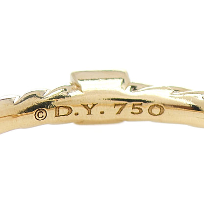 David Yurman 18K Yellow Gold Diamond Cable Collectibles Stack Ring 58 8.25 4 of 4