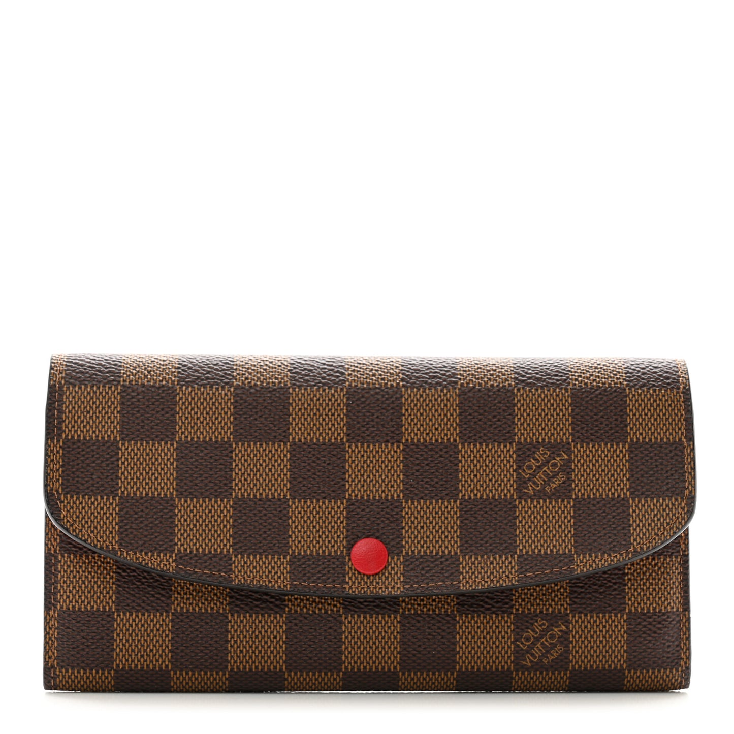 Damier Ebene Emilie Wallet Red