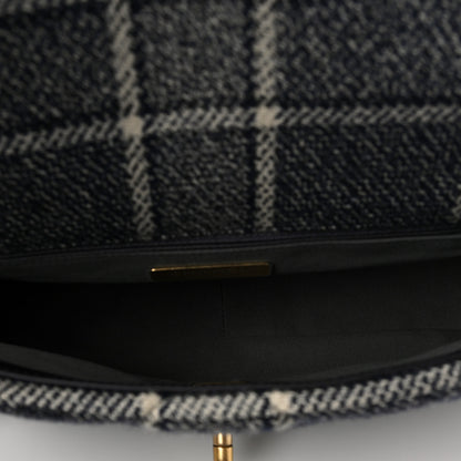 Chanel Tweed Quilted Medium Chanel 19 Flap Grey Navy 4 of 8