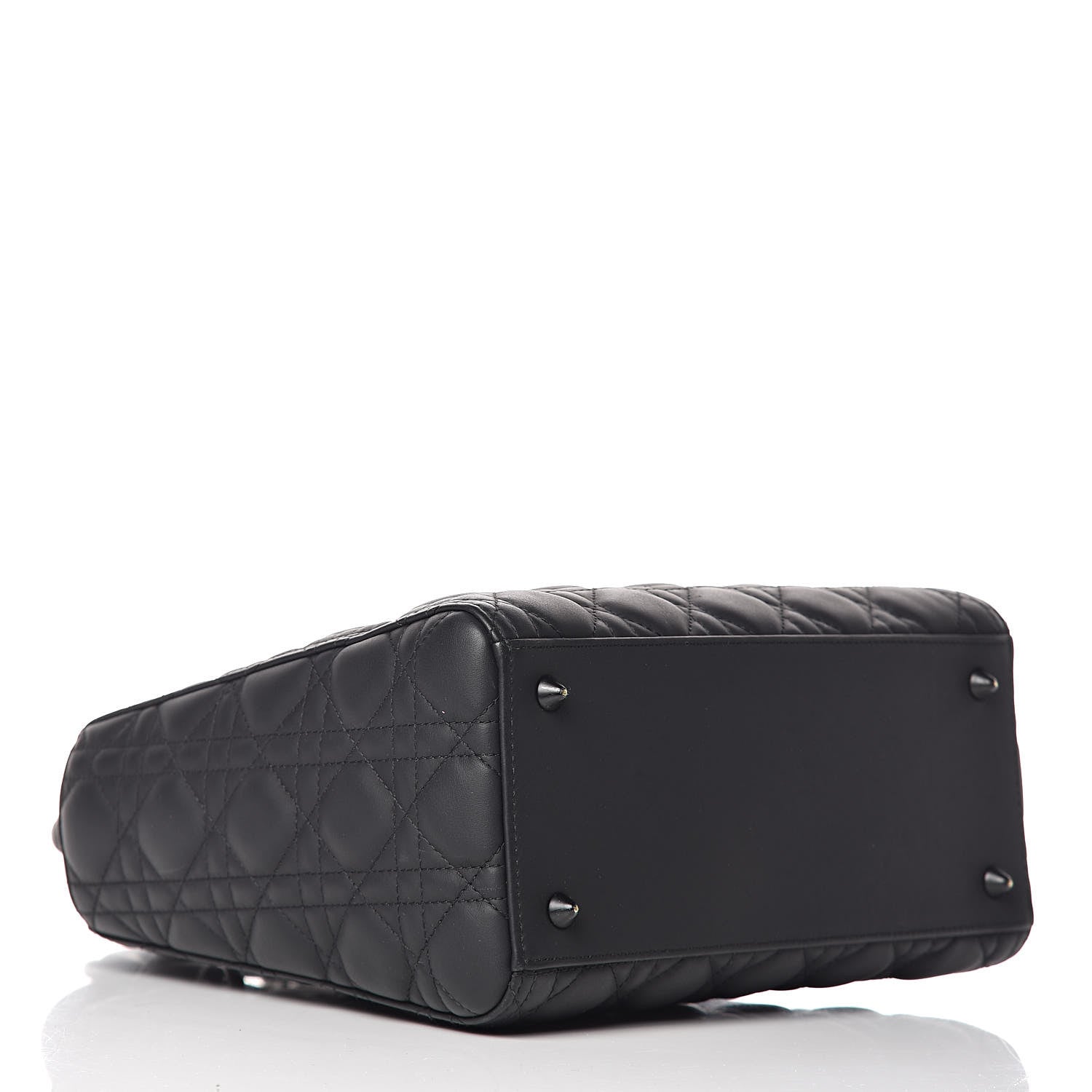 Christian Dior Ultra Matte Calfskin Cannage Medium Lady Dior Black 4 of 11