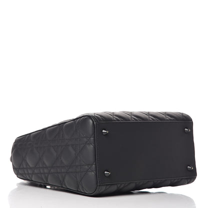 Christian Dior Ultra Matte Calfskin Cannage Medium Lady Dior Black 4 of 11