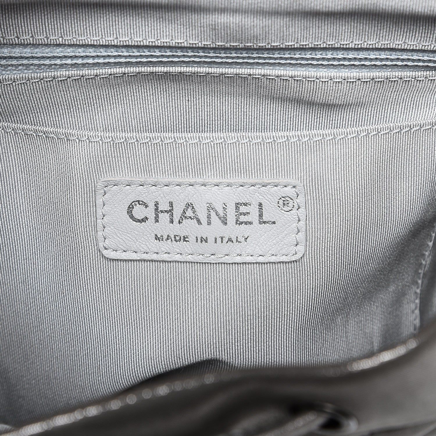 Chanel Metallic Calfskin Chevron Quilted Small Urban Spirit Backpack Silver 6 of 7