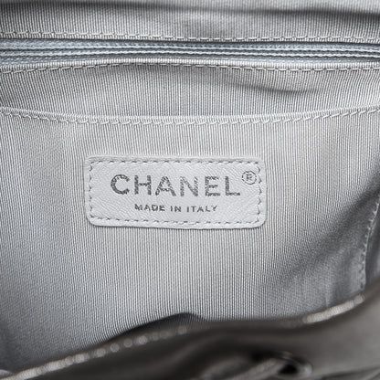 Chanel Metallic Calfskin Chevron Quilted Small Urban Spirit Backpack Silver 6 of 7