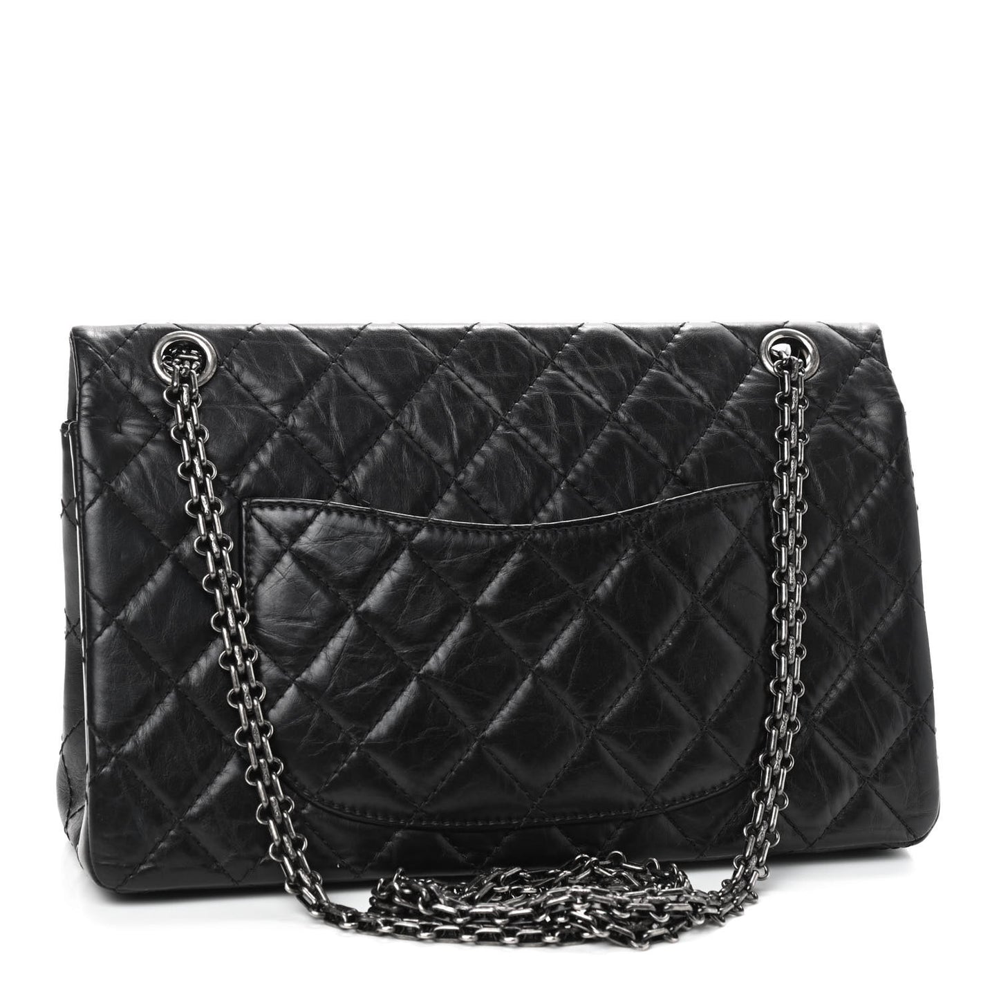 Aged Calfskin Quilted 2.55 Reissue 226 Flap Black