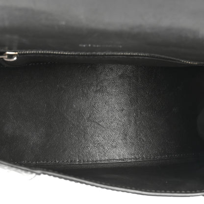 Balenciaga Shiny Calfskin Crocodile Embossed Small Hourglass Top Handle Bag Dark Grey 5 of 19