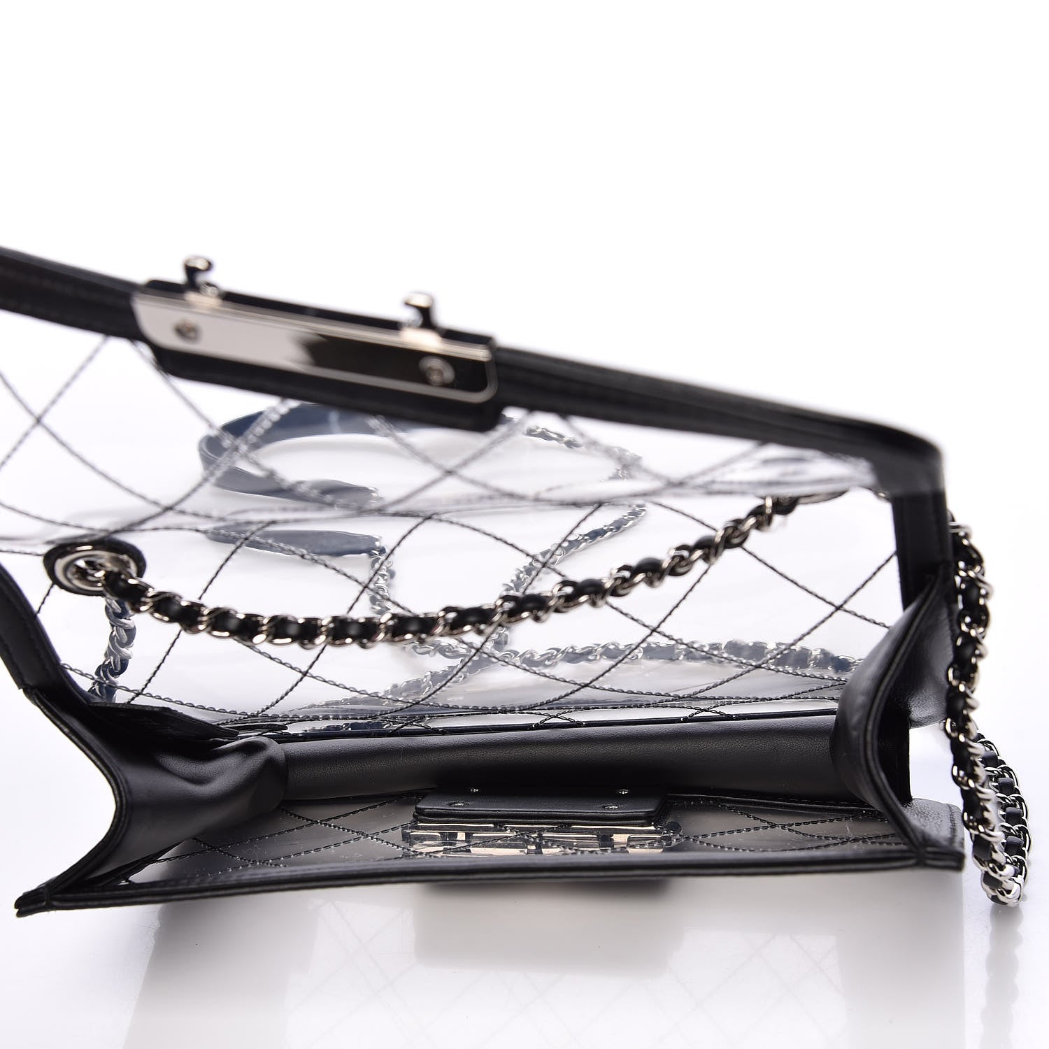 Chanel PVC Lambskin Quilted Mini Beauty Lock Flap Black 5 of 9