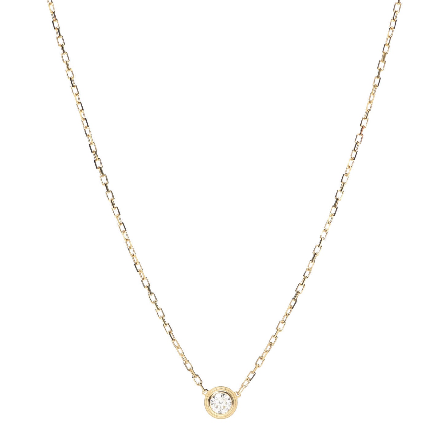 18K Yellow Gold Diamond LM D'Amour Pendant Necklace