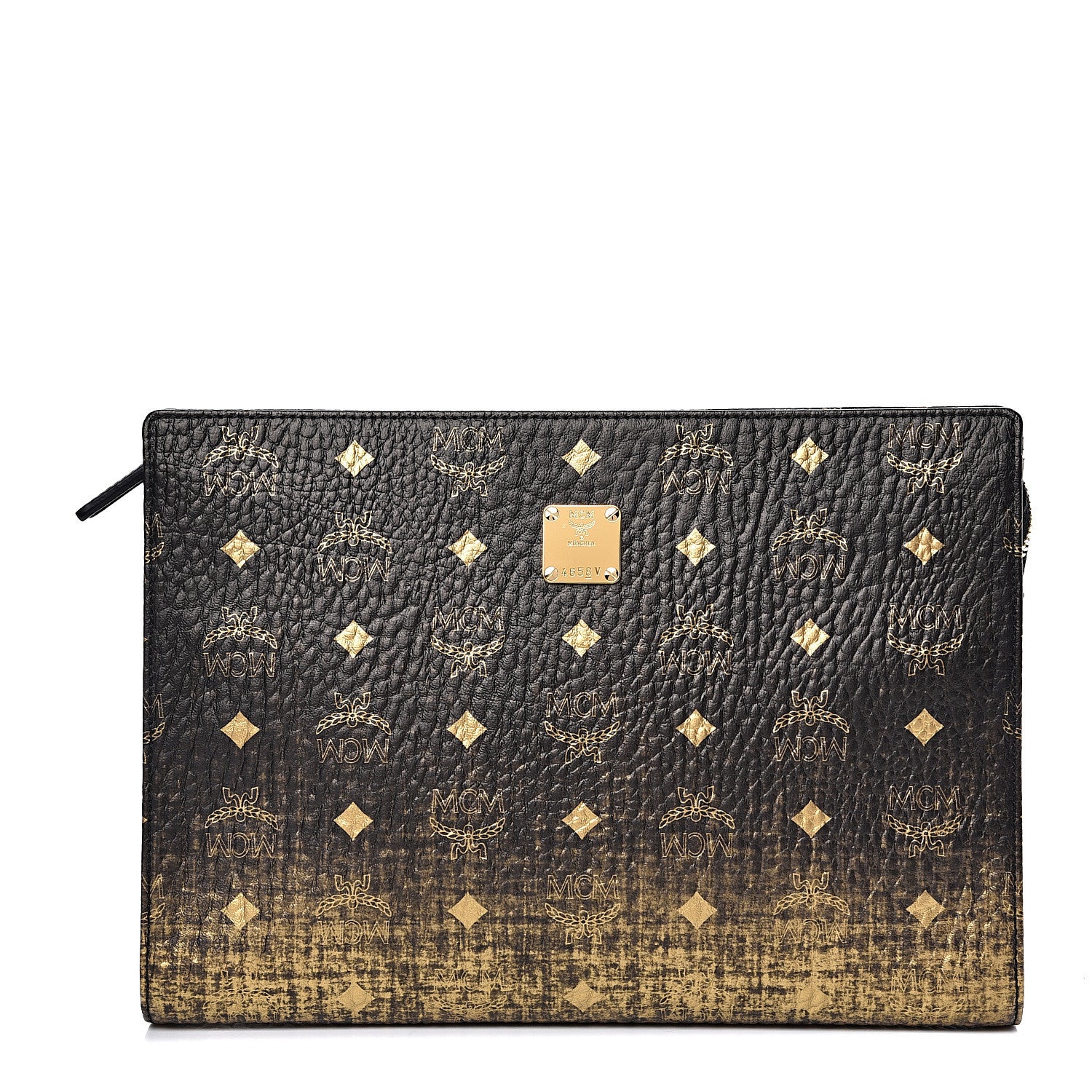 MCM Gradation Visetos Zip Pouch Black Gold 1 of 9