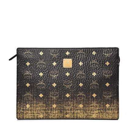 MCM Gradation Visetos Zip Pouch Black Gold 1 of 9
