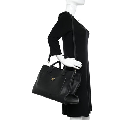 Chanel Grained Calfskin Medium Neo Executive Shopper Tote Black 2 of 15