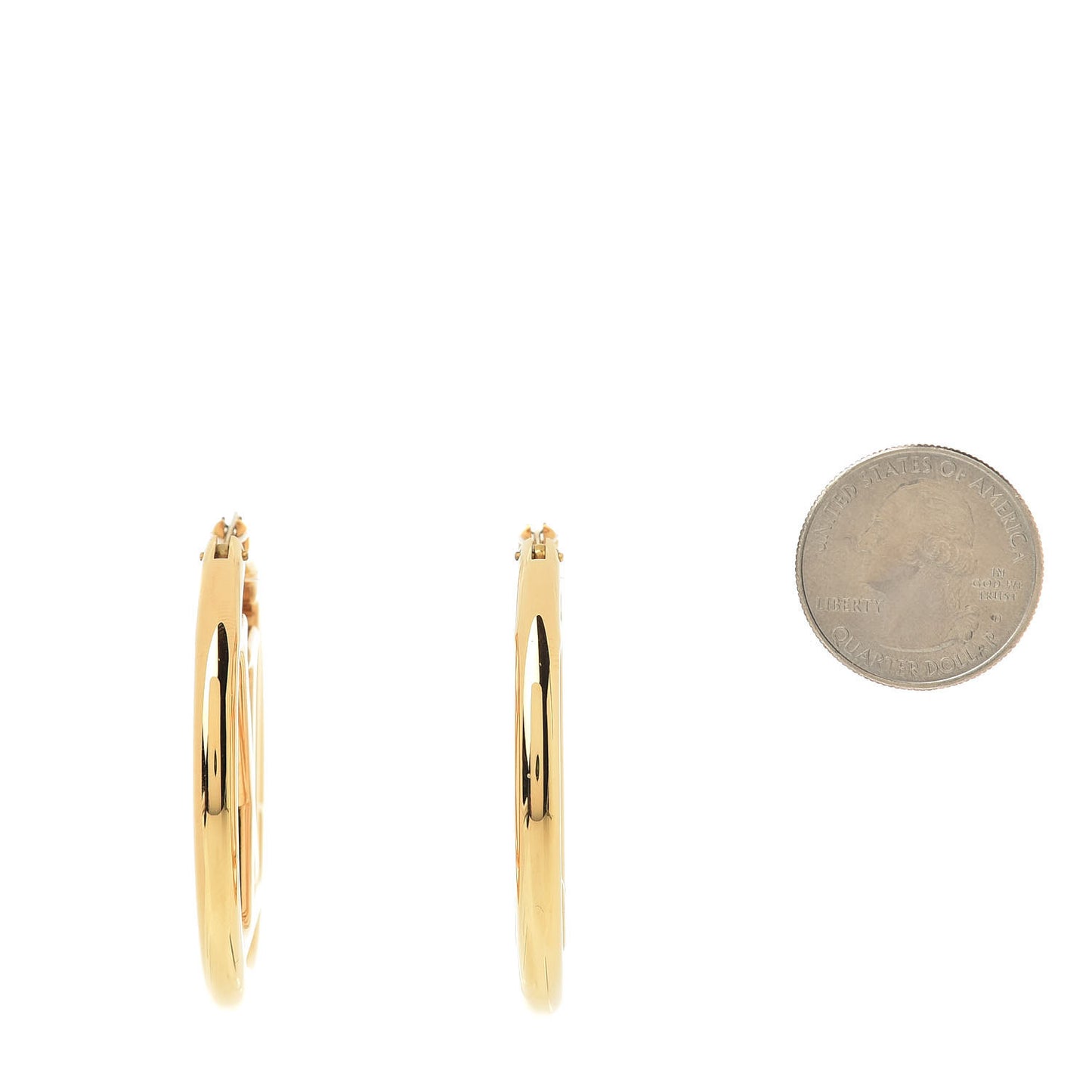Metal Louise Hoop Earrings Gold
