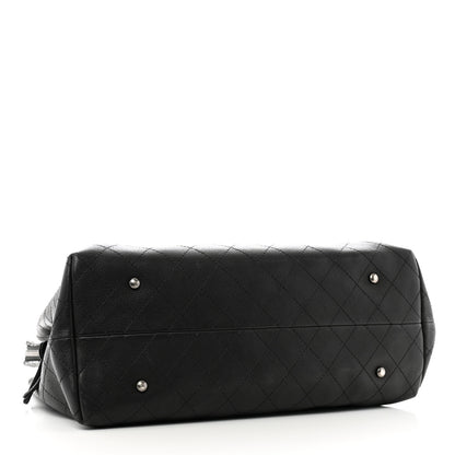 Chanel Grained Vegetal Calfskin Urban Shopping Tote Black 4 of 15