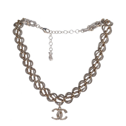 Chanel Chain Link CC Choker Necklace Gold 1 of 4