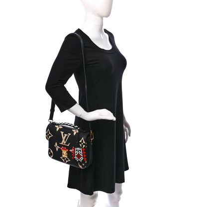 Louis Vuitton Empreinte Monogram Giant Crafty Pochette Metis Black Creme 3 of 8