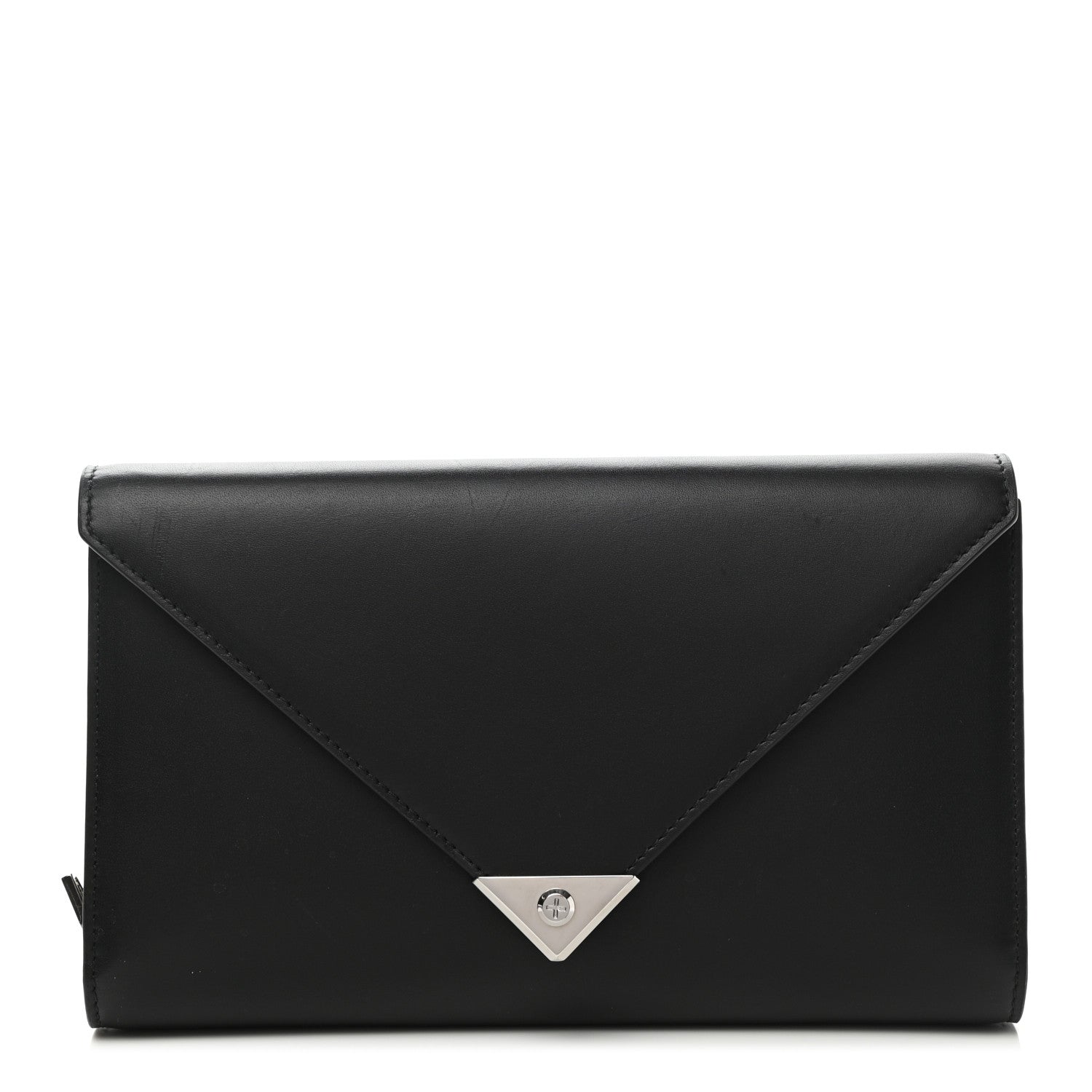Alexander Wang Calfskin Prisma Skeletal Envelope Wallet Clutch Black 1 of 12