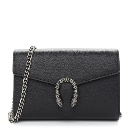 Saint Laurent GUCCI Calfskin Mini Dionysus Chain Wallet Black 1 of 11