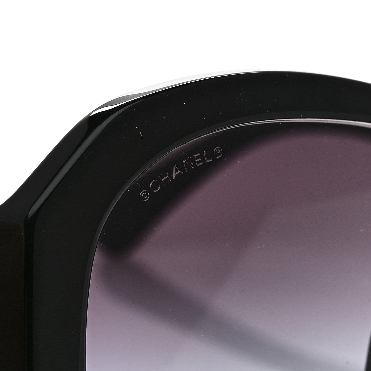 Chanel Acetate Crystal CC Shield Sunglasses 5497-B-A Black 5 of 7
