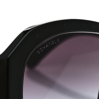 Chanel Acetate Crystal CC Shield Sunglasses 5497-B-A Black 5 of 7