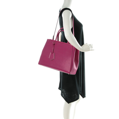 Fendi Vitello Elite Medium 2Jours Tote Magenta 2 of 8