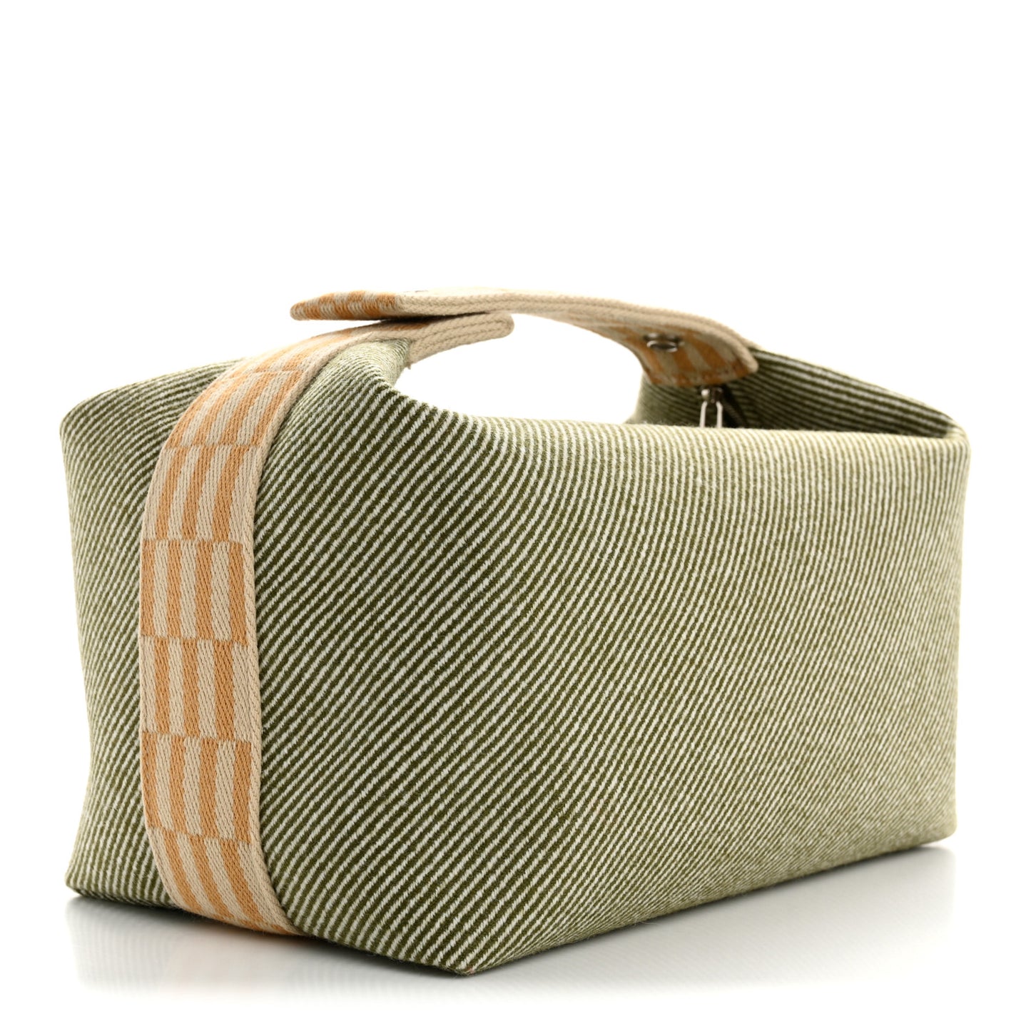 Wool Large Bride-A-Brac H Natte Pouch Vert Foret