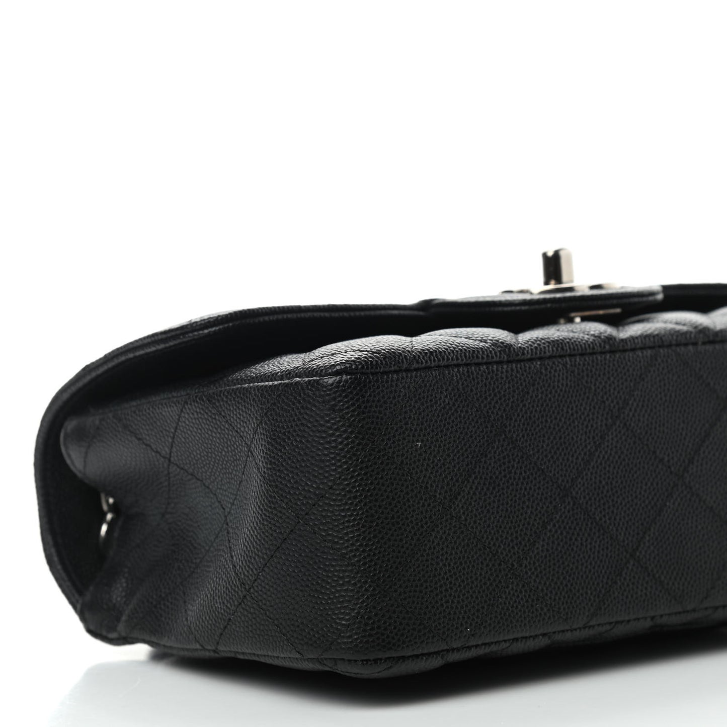 Caviar Quilted Mini Rectangular Flap Black