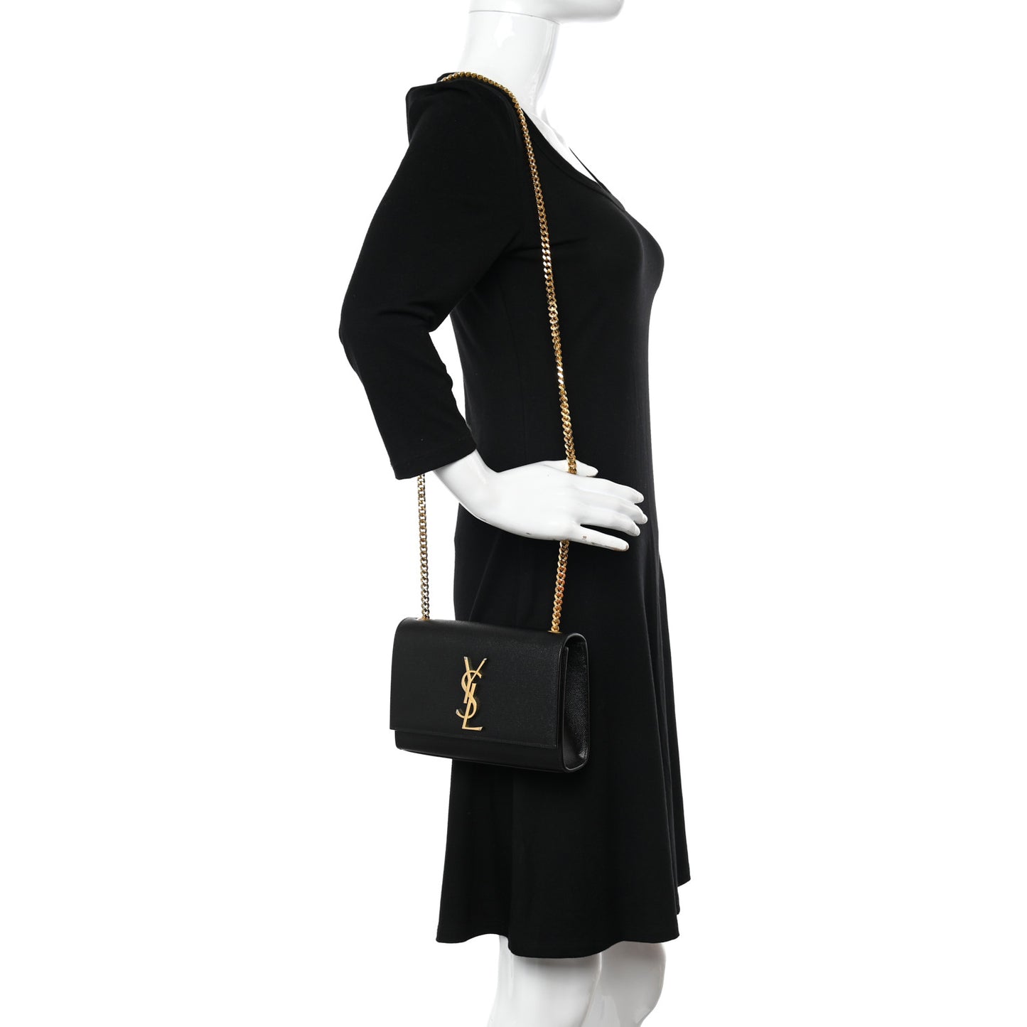 Grain De Poudre Small Monogram Kate Satchel Black