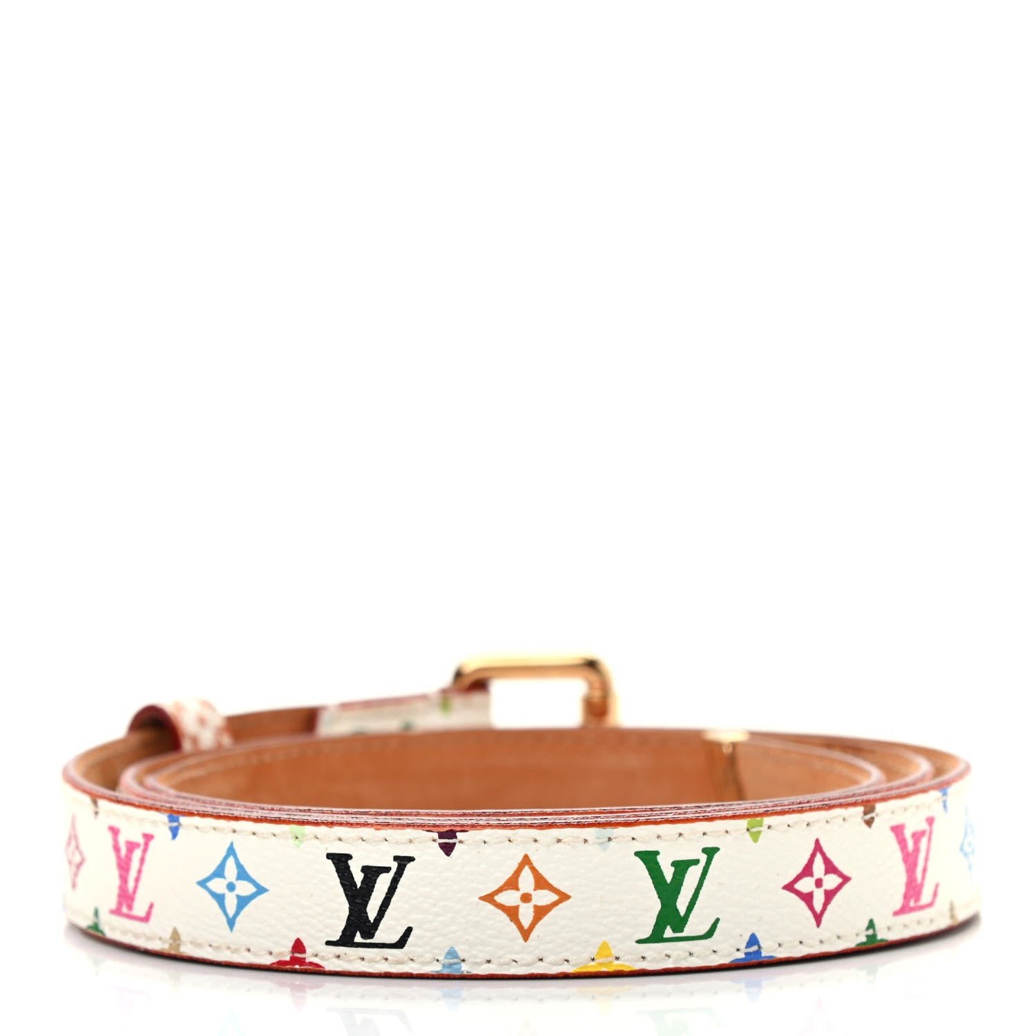 Louis Vuitton Monogram Multicolor Belt 90 36 White 2 of 7