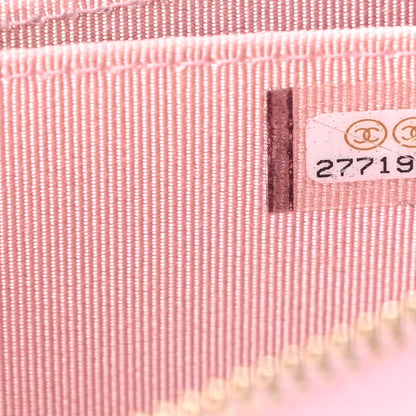 Chanel Iridescent Caviar Quilted Zip Coin Purse Pink 5 of 7