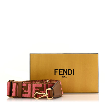 Fendi Jacquard Ribbon Vitello King FF Bi-Color Intreccio Adjustable Strap You 4 of 4
