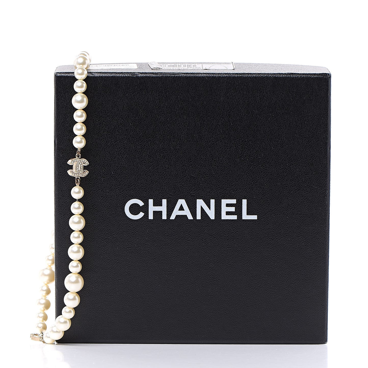 Crystal Pearl CC Short Necklace Gold