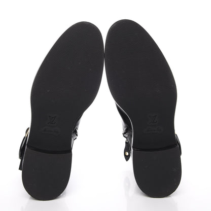 Louis Vuitton Calfskin Valley Flat Ankle Boots 37 Black 5 of 11