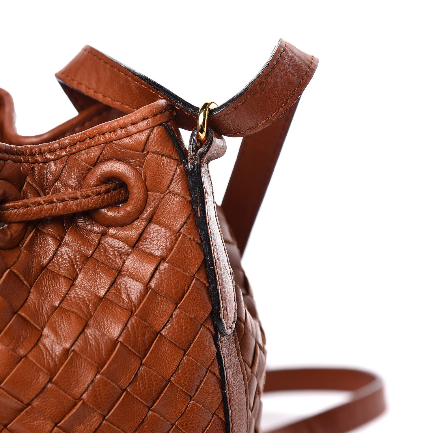 Bottega Veneta Nappa Intrecciato Drawstring Bucket Bag Tan 17 of 19