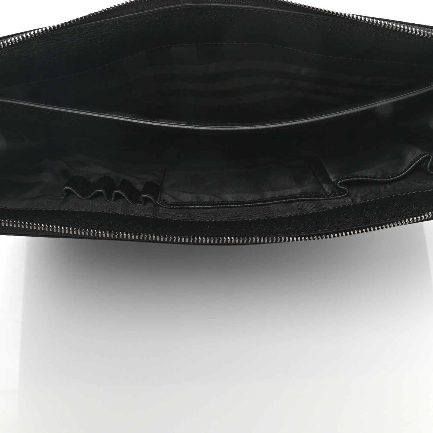 Grainy Calfskin Document Case Black