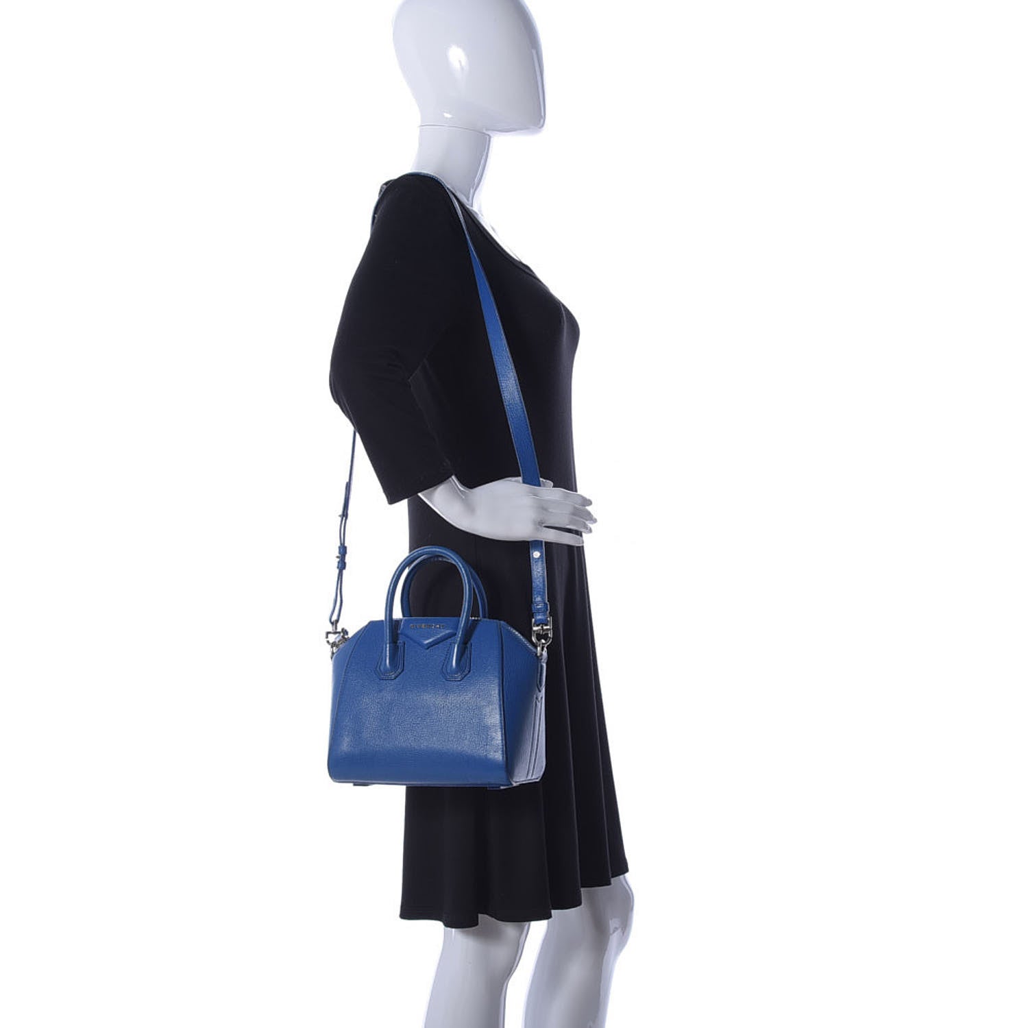 Givenchy Sugar Goatskin Mini Antigona Indigo Blue 2 of 9