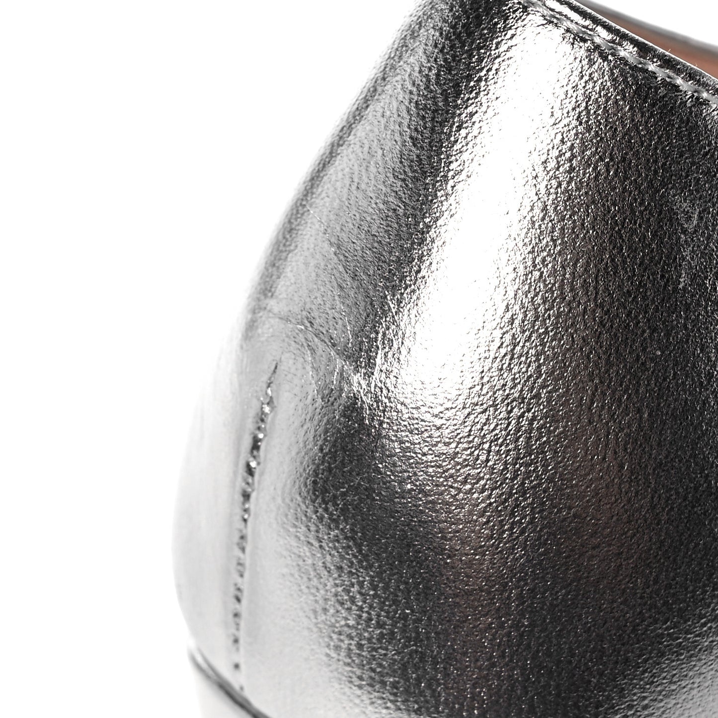 Metallic Nappa Crawford Knotted Strap Platform 38.5 Silver