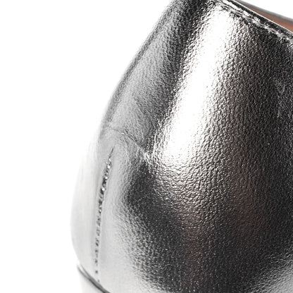 Gucci Metallic Nappa Crawford Knotted Strap Platform 38.5 Silver 8 of 13